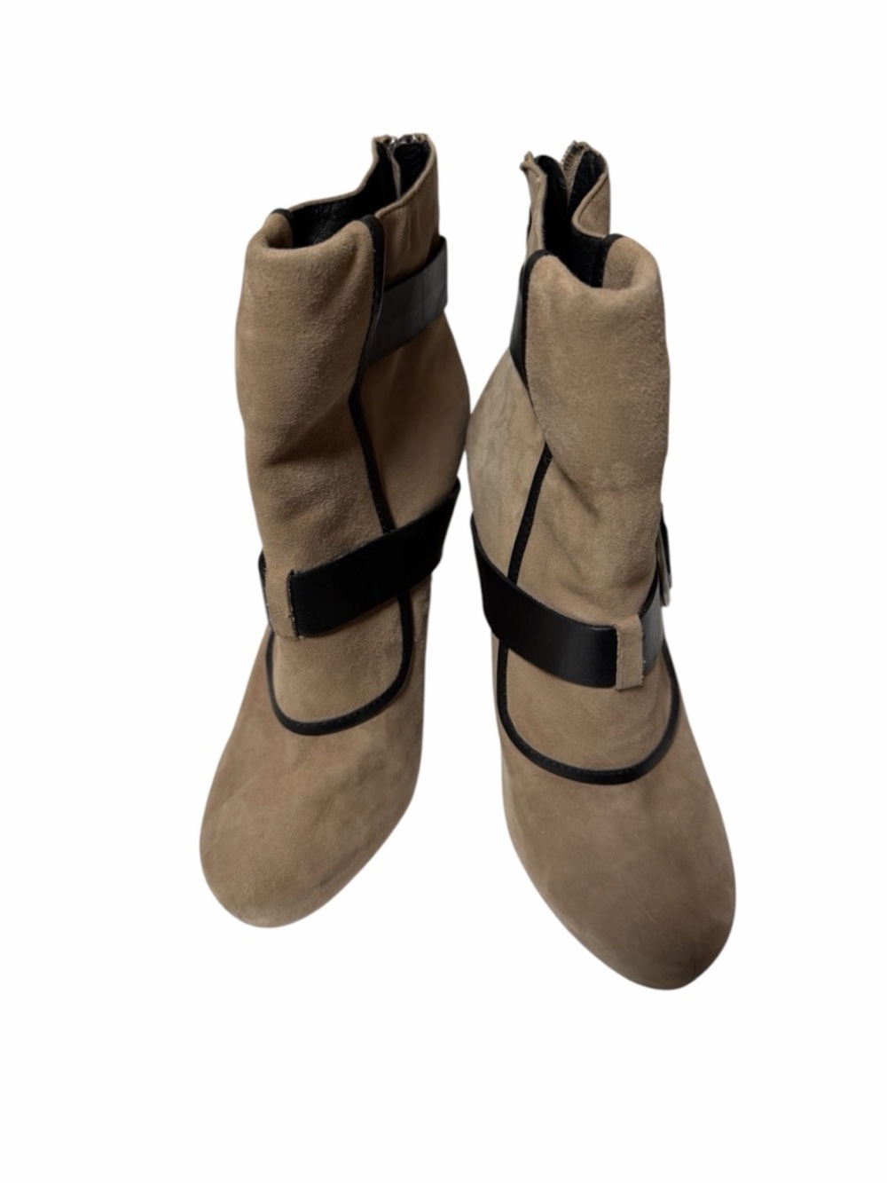 House of Harlow 1960 Arissa Wedge Boots Taupe Suede Womens Size EU 38 US 8